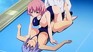 Time-Stopping Teen Tempts Twin Swimsuit Beauties in Steamy School Encounter