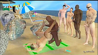 Big-Dick Interracial Anal Heat on the Beach – Steamy Summer Fuck Fest