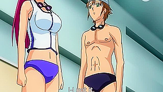 Busty Swim Bunny Tempted by Horny Coach in Hot Hentai Locker Room Fling