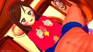 Mahiru Shiina Seduces Confident Partner in Hot Animated Tryst