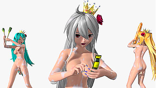 Miku Haku Rin Ignite Steamy Nudes in Baka Projects Forbidden Tryst