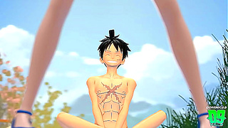 Luffy Namis Secret Tryst Under Wano Moonlight – A Forbidden Pirate Romance