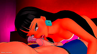 Chel Surrenders to Huge Dick in Hot 3D Hentai Action