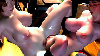 Lucky Gamer Enjoys Hot Tryst With Twin Babes in 3D Fantasy World Adventure