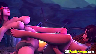 Passionate redhead milf tempts mighty emperor with steamy blowjob in fantasy realm