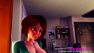 Busty MILF Seduces in Green Top Red Thong – Steamy Bedroom Fantasy