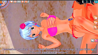 Yukino Agrias Hot Beach Tryst Unfolds in Sensual 3D Fantasy