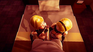 Dual Android Desire: Steamy 3D Hentai Encounter in Nier: Automata Realm