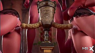 Nadia Takes Two Lovers in Wild Hentai Ride Ending With Dual Creampies