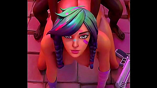 Splatterella Ravaged by Huge Dick in Wild Hentai Encounter
