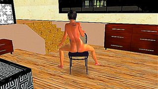 Teen Beauty Undresses Sensually in Steamy 3D Fantasy Animation