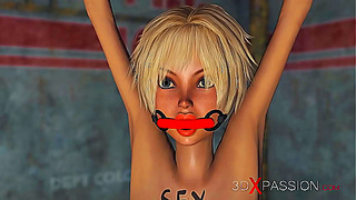 Blonde Shemale Tempts Hungry Teen in Hot Factory Fantasy Fuck Fest