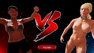Dela Clashes with Terra in Steamy Naked Fighter 3D Battle