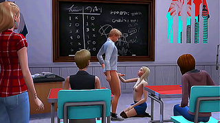 Shy Student Tempts Strict Teacher in Forbidden Classroom Tryst – Sims 4 Roleplay