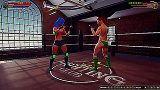 Twiggy Nelson Faces Off Against Karin in Steamy Nude Fighter 3D Duel