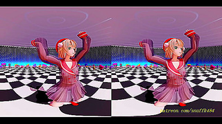 Immersive VR180 MMD Dance Fantasy – Captivating 3D Virtual Idol Performance