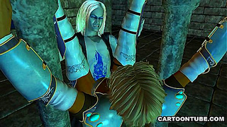 Ebony Elven Warrior Defies Dark Forces in Steamy Hentai Battle Encounter