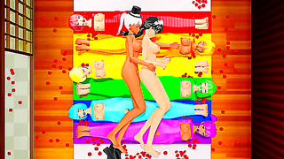 Bound by Desire: Lesbian Power Play Unfolds in Steamy 3D Yuria Scene