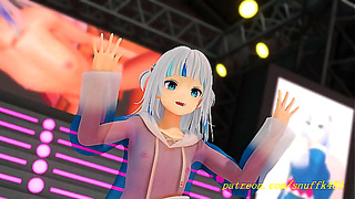 Guras Seductive 3D Dance Ignites Hot Fantasy in Horny Hololive Show