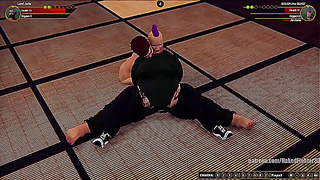 Jerle Faces Off Against Bolda the Beast in Steamy Nude Fight Arena