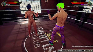Sam Faces Off Against Joe Curr in a Hot Nude Battle from Fighting 3D