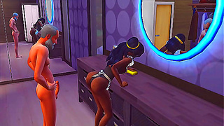 Sim Milf Seduces Busty Housemaid in Hot Virtual Affair – The Sims 4 Erotica