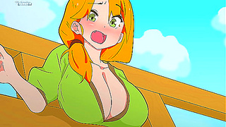 Alex Stuck in Fence as Steve Fights Danger – Steamy Hentai Cartoon Chaos