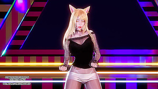Ahris Seductive Dance Ignites Steamy Encounter in K-Pop MMD Fantasy – 4K Raw