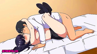 Busty Roommate Teases with Steaming Hot Hentai Action