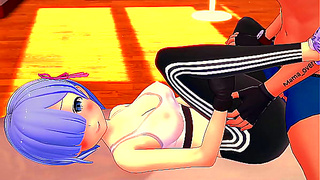 Rem Takes a Break Post-Workout – Seduced into Wild Hentai Passions