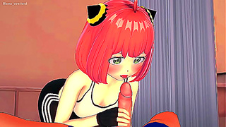 Anya Thirsts for Thick Dick Post-Workout in Hot Hentai Action