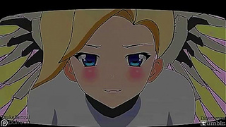 Mercy Seduces Hanzo with Healing Touches in Hot Overwatch Fantasy