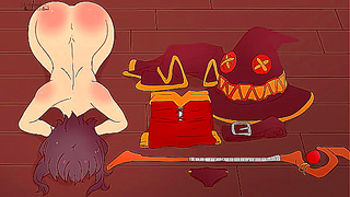 Megumin Pleases Her Master in Hot KonoSuba Lust-Filled Fantasy Adventure