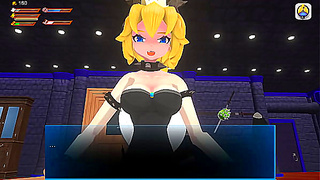 Bowsette Commands Pleasure with Fiery Pegging Foot Worship Domination