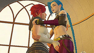 Vi Jinx Ignite Forbidden Lust in Electric Arcane Tryst – 4K60fps 3D