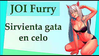 Furry Dominatrix Tempts Flustered Maid in Heated Lust-Filled Encounter