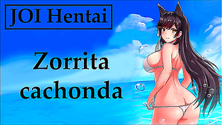 Spicy Spanish Beauty Drenched in JOI Pleasure – Horny Hentai Fantasies Unleashed