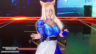 KDAs Seductive Ahri Takes Center Stage – Hot K-Pop Dance Fantasy Unleashed