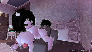 Curvy Cutie Meets Adorable Lover in Steamy Roblox Condo Encounter