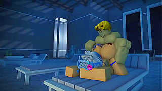 Roblox Gamer Dominated by Massive White Dick in Hot Hentai Action