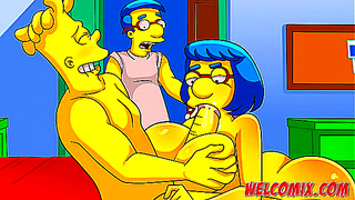 Bart Tempts Friends Hot Stepmom in Sultry Simpsons Parody Action
