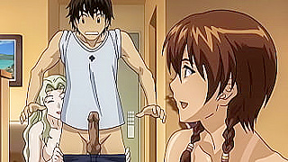Stepsisters Tempt Their Young StepBrother in Spicy Lesbian Hentai Adventure