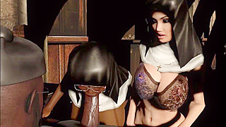 Nun Seduces Priest with Forbidden Lust in Steamy Hentai Encounter