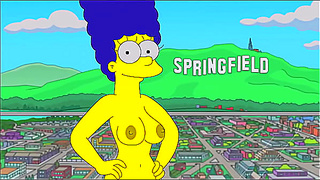 Marge Simpsons Busty Milf Adventures in Playboy Mansion Threesome