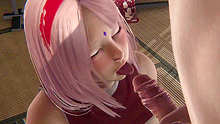 Sakura Enjoys Wild Blowjob Fantasies with Muscular Anime Men in Hot Encounter