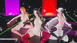 Boa Hancock Nami Share Steamy Girls Night with Nico Robin – Wild Hentai Fun