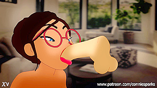 Anime Babe Gets Sweaty Facial from Busty Glasses Gal in Wild Yuri Tryst
