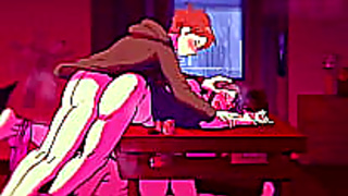 Two Busty Anime Girls Devour Huge Cock in Wild Double Blowjob Fantasy