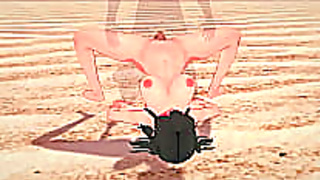 Naughty Nanamis Hot Milf Tits Get Smeared With Jizz On The Beach