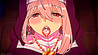 Sultry Nun Tempts Priest with Hot Blowjob in Steamy Hentai Fantasy